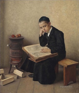 Isidor Kaufmann Painting - A Difficult Passage in the Talmud Isidor Kaufmann Hungarian Jewish